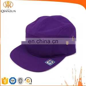 Flat Bill Cap 100% Cotton 5 Panel Jockey Style Mens Hat thumbnail-2