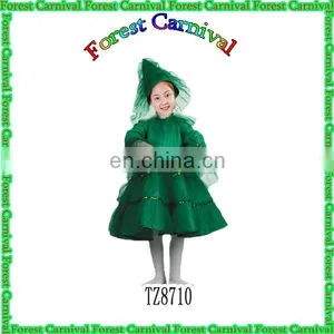 TZ-8710 Popular Unique Girls Children Christmas Tree Dress thumbnail-1