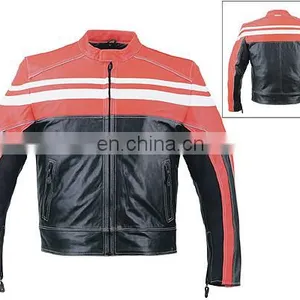 HMB-0412A LEATHER MOTORBIKE JACKETS MOTORCYCLE BIKER COATS thumbnail-5