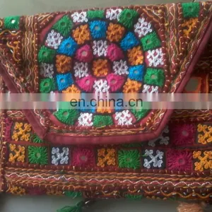 Exquisite Exclusive Vintage Banjara Clutch Indian Gypsy Tribal Purse Bohemian Multi Color Quality Indian Ladies Evening Bags thumbnail-1