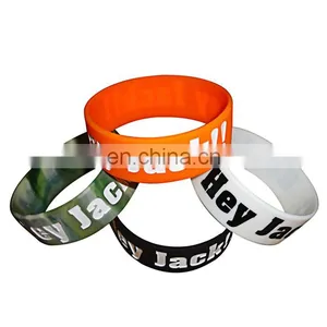 Popular Custom Made Embossed With Color Silicone Wristbands thumbnail-6