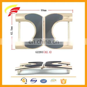 Zinc Alloy Metal Double C Belt Buckle for Ladies' Elastic Belt thumbnail-4