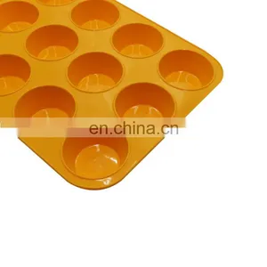 Silicone Cake 12-hole Round Muffin Plate DIY Egg Tart Six-hole Cake Flat Bottom Baking Plate Mould thumbnail-6