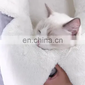 Pets Sleep Zone Cuddle Cave Soft Cat Bed Washable Cuddle Cave Pet Bed, thumbnail-1