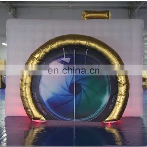 Best Wedding Party Decoration Portable Photo Booth White Mobile Inflatable Cube LED Photo Booth thumbnail-3