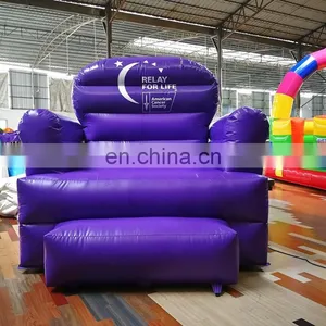 Customized Popular Turquoise Inflatable Sofa, Outdoor Advertising Props Inflatable Giant Sofa for Promotion thumbnail-5