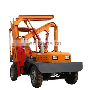 Hydraulic Highway Guardrail Pile Driver Pulling Machine for Sale Cheap Price thumbnail-1