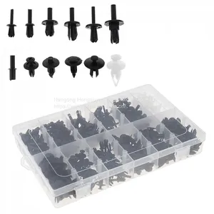 HE09 350PCS Black Car Universal Bumper Fixed Clamp Push Type Fasteners thumbnail-1