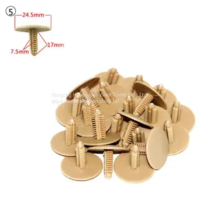 17mm-24.5mm Head Diameter Golden Push-type Fastener Plastic Auto Card Buckle thumbnail-1