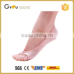 Solid Color Women's Invisible Liner Peds Socks / Open Toe Socks / Open Two Toe Ankle Socks thumbnail-1