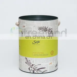 Fancy Offset Print Paper Cylindrical Gift Boxes With Handle thumbnail-2