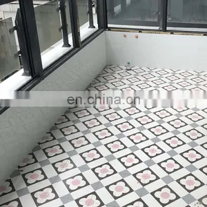 Special Artistic Floor Tile Antique Living Room Balcony Anti-slip Pink Floret Brick thumbnail-3
