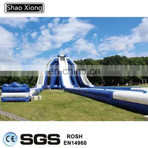 Custom Waterslide Heavy Duty 15ft 20ft 30ft 1000 Ft Toboganes Inflables Slip Inflatable Water Slide Slides The City For Sale thumbnail-5
