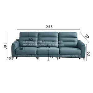 New Modern Minimalist Living Room Functional Fabric Sofa Comfortable Skin-Friendly Three-Seat Sofa Combination thumbnail-3