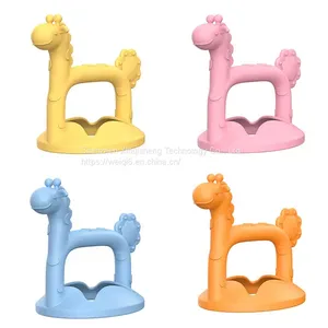 OEM High Quality New Silicone Teether Organic Baby Teethers Toy Teething Chewing Sensory Training Soothing thumbnail-5