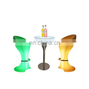 16 Colors Changing Outdoor Rechargeable Nightclub Party Bar Light Up Led Chair Stools Outdoor Cube Furniture Set thumbnail-1