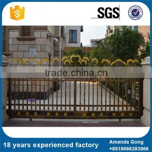 Zero Pollution Hot-Dip Galvanized Wrought Decorative Garden Iron Gate thumbnail-2
