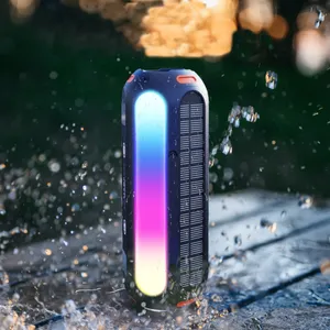 New Solar Magnetic Bluetooth Speaker 20W High Power IPX6 Waterproof RGB Atmosphere Lamp Speaker Source Factory thumbnail-1