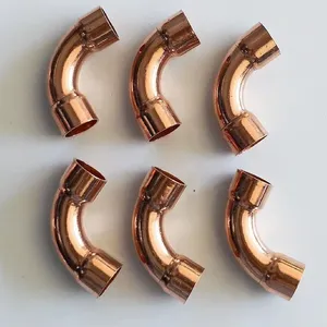 90 Degree Copper Long Elbow C x C, Copper Fitting, HVAC/R Fittings, Air Conditioning Fitting, Copper Elbow thumbnail-2
