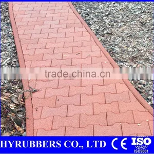 Type Dog Bone Rubber Floor 23mm Thickness Driveway Rubber Paver thumbnail-1