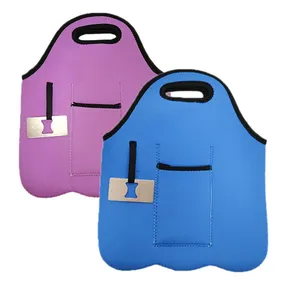Shockproof Portable Picnic Neoprene Custom 6 Pack Bottle Wine Beer Tote Cooler Carrier Bag thumbnail-1