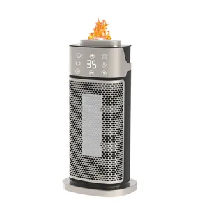 Warm Air Fan/3D Flame Humidifier/Vertical Shaking Remote Control Rapid Heating PTC Electric Heater（Wechat:13510231336） thumbnail-2
