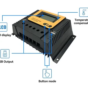 30A 12V 24V 48V PWM Charge Controller 30A 40A 50A 60A PWM Solar Charger Controller With LCD Display thumbnail-5