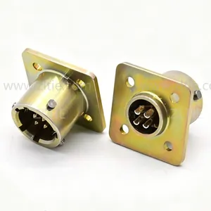 ZH127 Series Connector Shell Size 10 4pin Male Flange Socket Solder – СНЦ127-4/10ВП127-1-В ZH127-4/10B12Z-1-B thumbnail-1