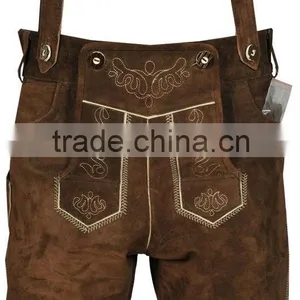 Mouse Over Image to Zoom Details About Genuen Cow Suede German Bavarian Octoberfest Lederhosen Costume Dark Brown thumbnail-1