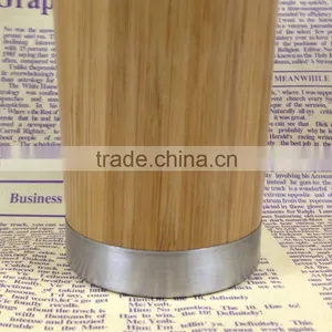 Hot Sale Europe 350ml 450ml Stainless Steel Bamboo Tea Mug, Vacuum Bamboo Flask, Coffee Mug, Laser Logo thumbnail-4