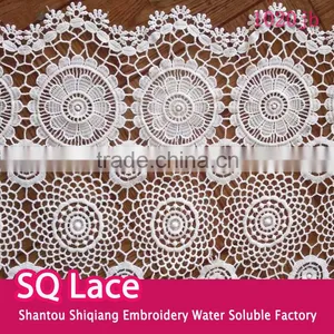 2016 Embroidery Polyester Full Lace/Milk Silk Water Soluble Full Lace Fabric For Garment Accessory thumbnail-1