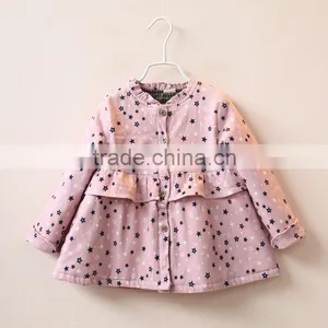 Girls Full Print Stars Kids Coats Children's Coat Spring Autumn Baby Coat Girls New Fashion Child Outwear thumbnail-3