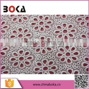 Polyester/Cotton Material Water Soluble Embroidered Lace Fabric thumbnail-1