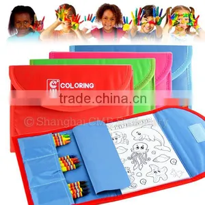 Safe Portable Drawing Set for Kids With Color Crayon and Drawing Pad thumbnail-1