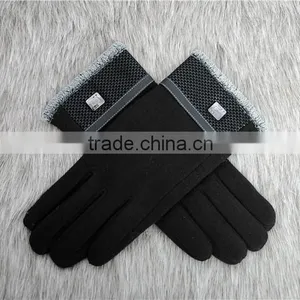 Men's Touch Screen Gloves , Fashion Full Finger Cycling Gloves With Warm Fluff thumbnail-3
