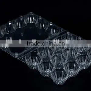 Wholesale Clear Plastic Clamshell Egg Tray Box Packaging of 15 Holes/cavities thumbnail-6
