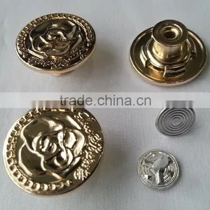Ligh Gold High Gloss Zinc Alloy Removeable Jeans Tack Button -- JB1412009 thumbnail-3