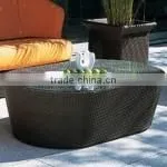 Rounded Coffee Table With Glass Top thumbnail-1