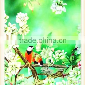 Hot Selling Birds and Flower Customized Heat Printing Fabric Transfers for Textiles thumbnail-1