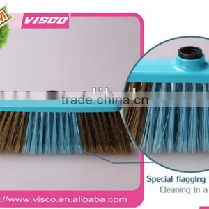 Plastic Broom With Pvc Coated Wooden Broom Handle,VA114 thumbnail-1