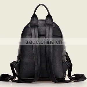 Rivet Decoration pu Leather Backpack Bag Custom Made thumbnail-3