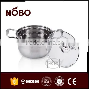 Drum Shape Steel Handles Stainless Steel Cooking Pot Set thumbnail-3