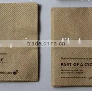 Beverage Dinner Napkin, 1 Ply, 1/4 Fold, 10" x 10", Natural (Packs of 1000) Logo Printed for Restaurant thumbnail-2