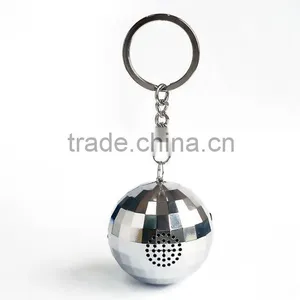 Mini Round Shape Speaker With Keychain thumbnail-1