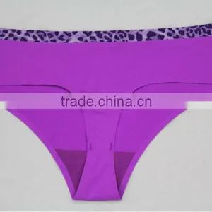 2014 Latest Design Seamless Bonded Thong Underwear Woman thumbnail-3