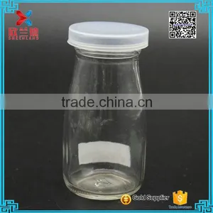 100ml Mini Glass Milk Pudding Jars Wholesales With Plastic Cap Factory Price thumbnail-1
