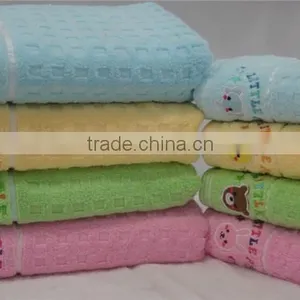 Embroidery Velvet Dobby Cotton Bath Towel STY-863 thumbnail-1