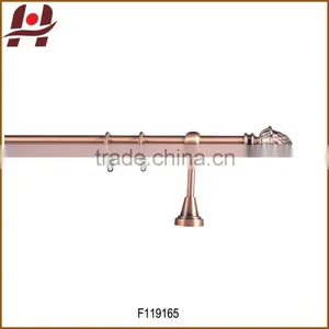 F119165-metal Iron Aluminium Stainless Steel Brass Plated Plain Twisted Extensible Telescopic Window Curtain Poles Rods Pipes thumbnail-1