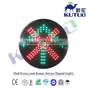 Wholesale Kutuo 300mm Driveway Indicator Red Cross and Green Arrow in One Unit Traffic Signal Light thumbnail-2
