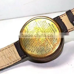 Roman Wrist Sundial Compass With Leather Belt thumbnail-2